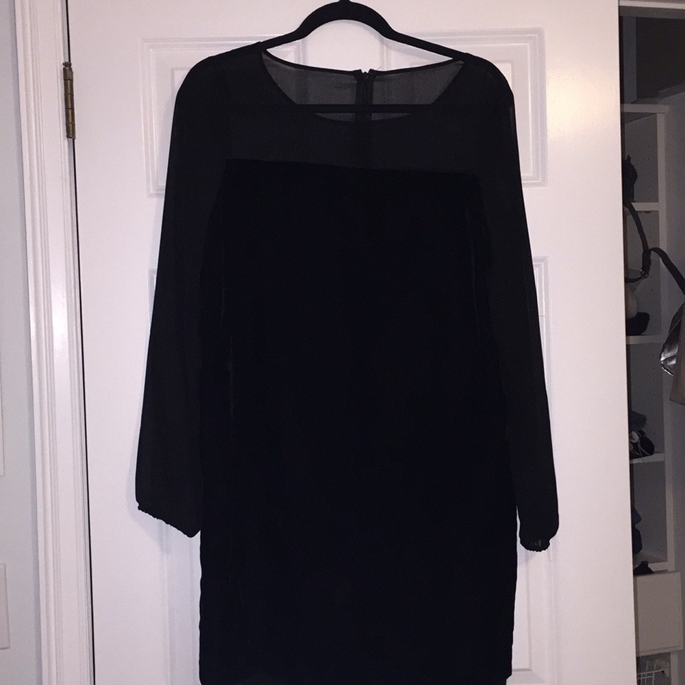black velvet sheer top kenzie dress
